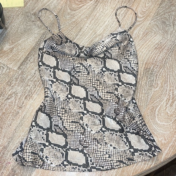 Audrey 3+1 animal print snakeskin python tank top small - Picture 1 of 3